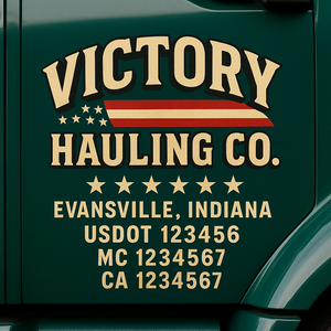 Truck Door Decal Lettering Sticker Signs | Add Your Info - Create Your Own Semi-Truck Door Signs
