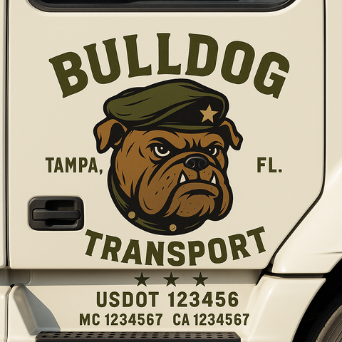 Truck Door Decal Lettering Sticker Signs | Add Your Info - Create Your Own Semi-Truck Door Signs