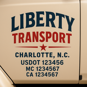 Truck Door Decal Lettering Sticker Signs | Add Your Info - Create Your Own Semi-Truck Door Signs