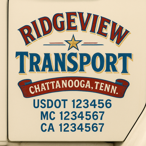 Truck Door Decal Lettering Sticker Signs | Add Your Info - Create Your Own Semi-Truck Door Signs
