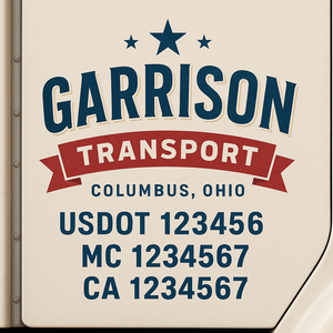 Truck Door Decal Lettering Sticker Signs | Add Your Info - Create Your Own Semi-Truck Door Signs