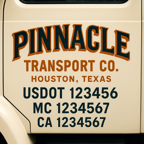 Truck Door Decal Lettering Sticker Signs | Add Your Info - Create Your Own Semi-Truck Door Signs
