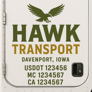 Truck Door Decal Lettering Sticker Signs | Add Your Info - Create Your Own Semi-Truck Door Signs