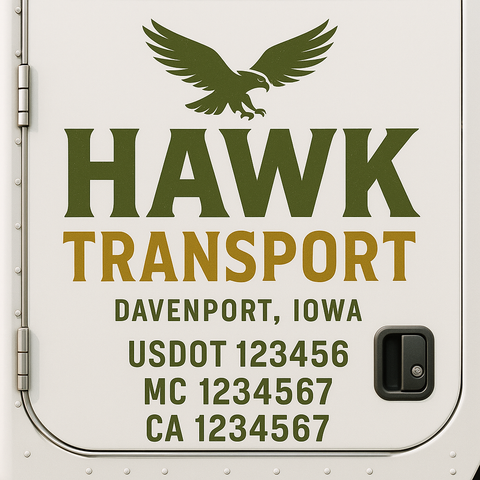 Truck Door Decal Lettering Sticker Signs | Add Your Info - Create Your Own Semi-Truck Door Signs