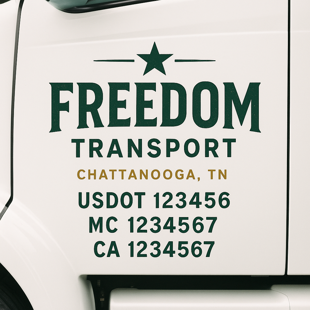 Truck Door Decal Lettering Sticker Signs | Add Your Info - Create Your Own Semi-Truck Door Signs