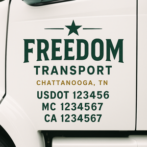 Truck Door Decal Lettering Sticker Signs | Add Your Info - Create Your Own Semi-Truck Door Signs