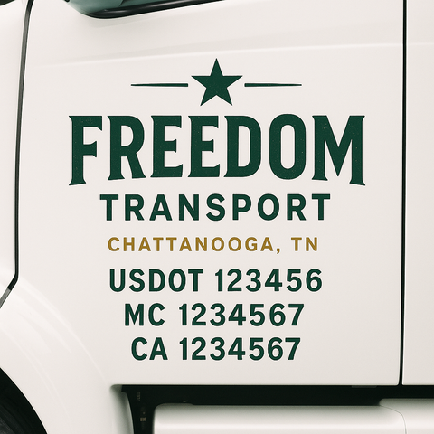 Truck Door Decal Lettering Sticker Signs | Add Your Info - Create Your Own Semi-Truck Door Signs