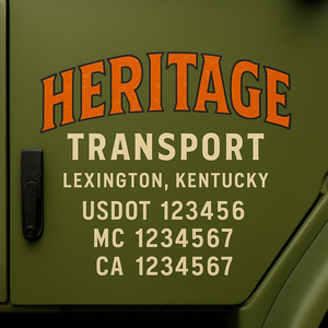 Truck Door Decal Lettering Sticker Signs | Add Your Info - Create Your Own Semi-Truck Door Signs