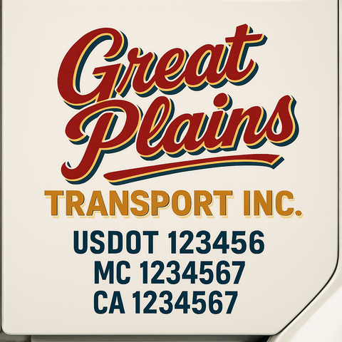 Truck Door Decal Lettering Sticker Signs | Add Your Info - Create Your Own Semi-Truck Door Signs