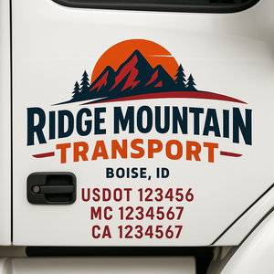Truck Door Decal Lettering Sticker Signs | Add Your Info - Create Your Own Semi-Truck Door Signs