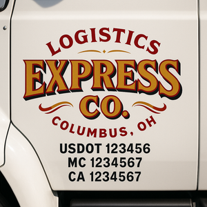 Truck Door Decal Lettering Sticker Signs | Add Your Info - Create Your Own Semi-Truck Door Signs