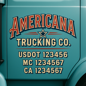 Truck Door Decal Lettering Sticker Signs | Add Your Info - Create Your Own Semi-Truck Door Signs