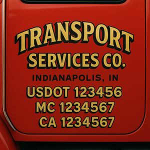 Truck Door Decal Lettering Sticker Signs | Add Your Info - Create Your Own Semi-Truck Door Signs
