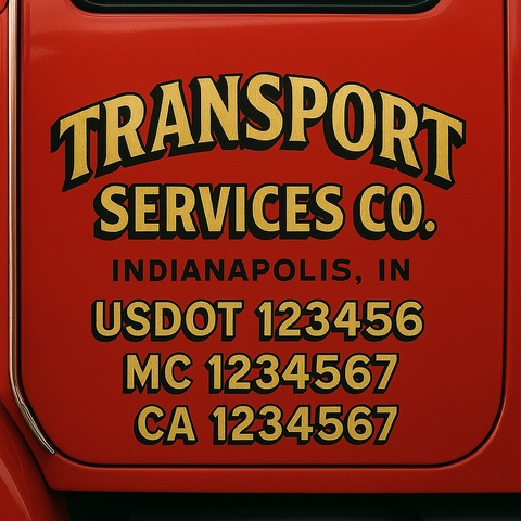 Truck Door Decal Lettering Sticker Signs | Add Your Info - Create Your Own Semi-Truck Door Signs