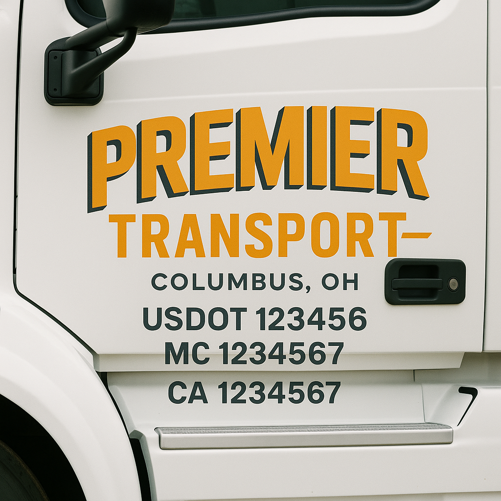 Truck Door Decal Lettering Sticker Signs | Add Your Info - Create Your Own Semi-Truck Door Signs