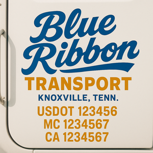Truck Door Decal Lettering Sticker Signs | Add Your Info - Create Your Own Semi-Truck Door Signs