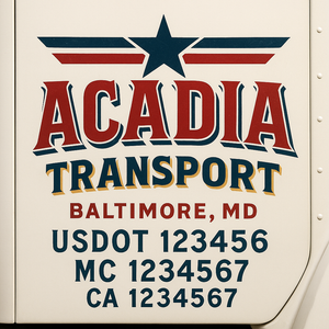 Truck Door Decal Lettering Sticker Signs | Add Your Info - Create Your Own Semi-Truck Door Signs