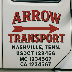 Truck Door Decal Lettering Sticker Signs | Add Your Info - Create Your Own Semi-Truck Door Signs