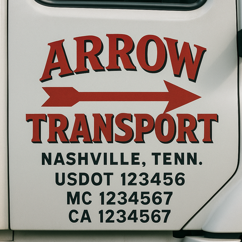 Truck Door Decal Lettering Sticker Signs | Add Your Info - Create Your Own Semi-Truck Door Signs