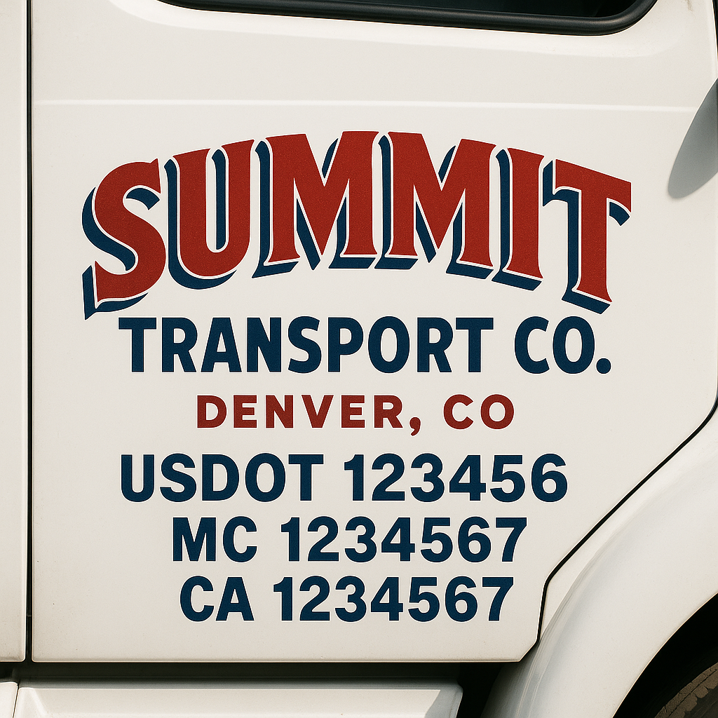 Truck Door Decal Lettering Sticker Signs | Add Your Info - Create Your Own Semi-Truck Door Signs