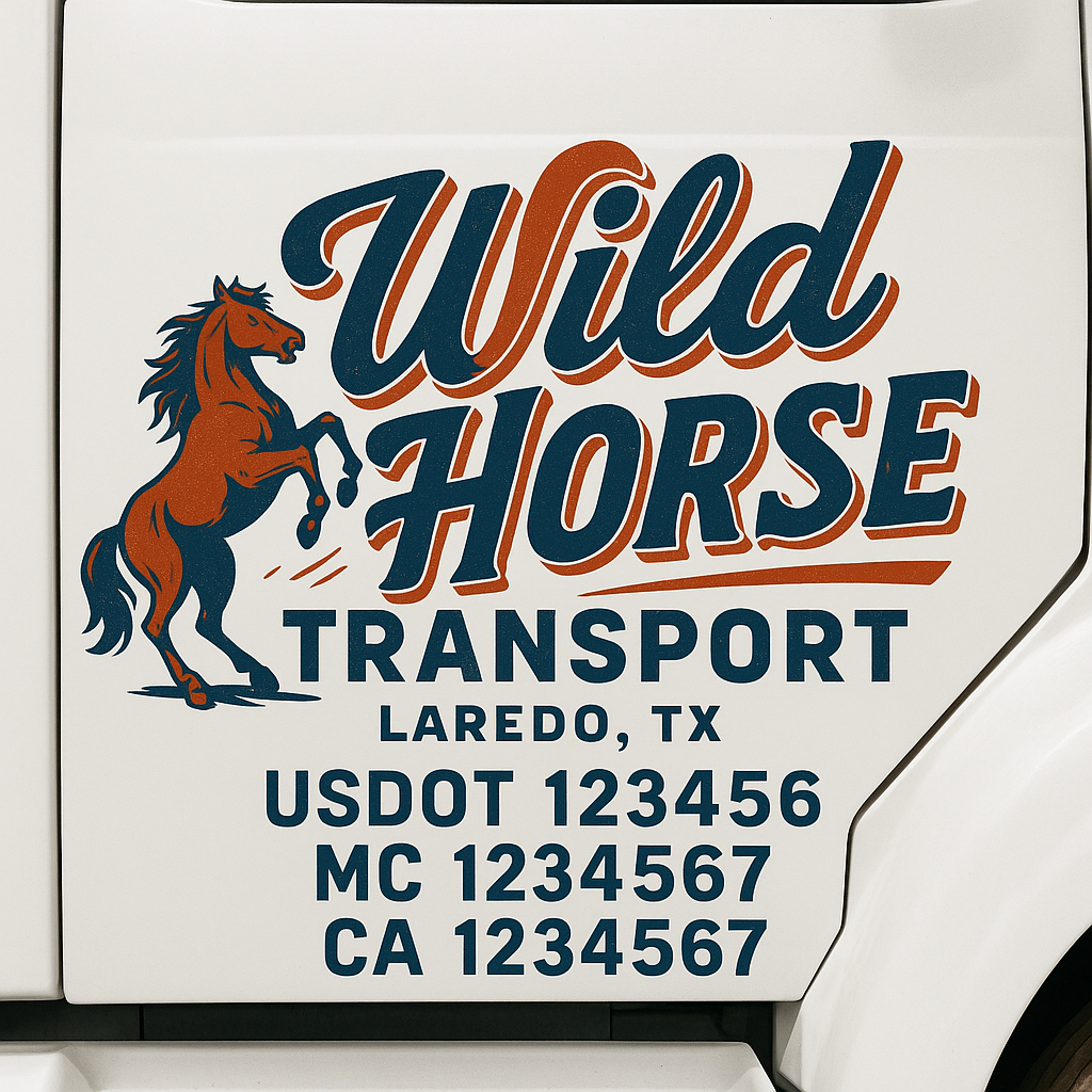 Truck Door Decal Lettering Sticker Signs | Add Your Info - Create Your Own Semi-Truck Door Signs