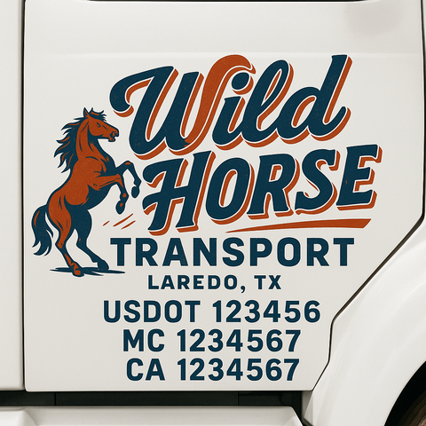 Truck Door Decal Lettering Sticker Signs | Add Your Info - Create Your Own Semi-Truck Door Signs