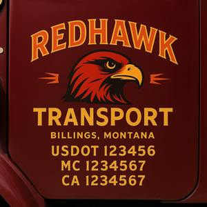 Truck Door Decal Lettering Sticker Signs | Add Your Info - Create Your Own Semi-Truck Door Signs