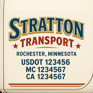 Truck Door Decal Lettering Sticker Signs | Add Your Info - Create Your Own Semi-Truck Door Signs