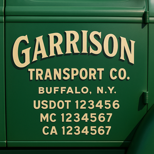 Truck Door Decal Lettering Sticker Signs | Add Your Info - Create Your Own Semi-Truck Door Signs
