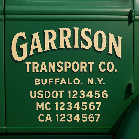 Truck Door Decal Lettering Sticker Signs | Add Your Info - Create Your Own Semi-Truck Door Signs