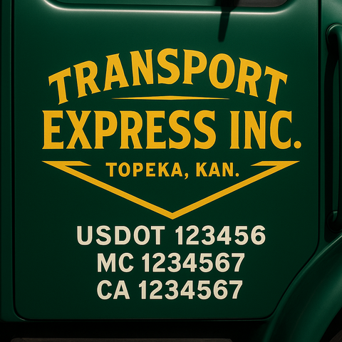 Truck Door Decal Lettering Sticker Signs | Add Your Info - Create Your Own Semi-Truck Door Signs