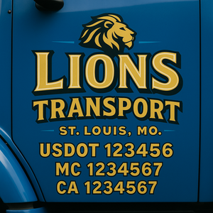 Truck Door Decal Lettering Sticker Signs | Add Your Info - Create Your Own Semi-Truck Door Signs