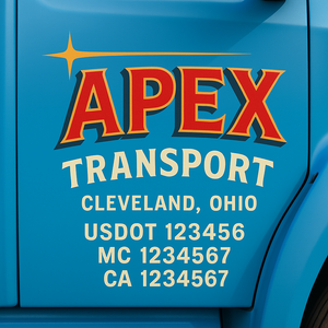 Truck Door Decal Lettering Sticker Signs | Add Your Info - Create Your Own Semi-Truck Door Signs