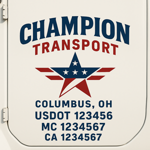 Truck Door Decal Lettering Sticker Signs | Add Your Info - Create Your Own Semi-Truck Door Signs
