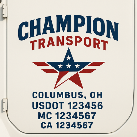 Truck Door Decal Lettering Sticker Signs | Add Your Info - Create Your Own Semi-Truck Door Signs