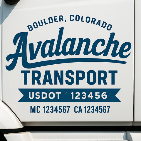 Truck Door Decal Lettering Sticker Signs | Add Your Info - Create Your Own Semi-Truck Door Signs