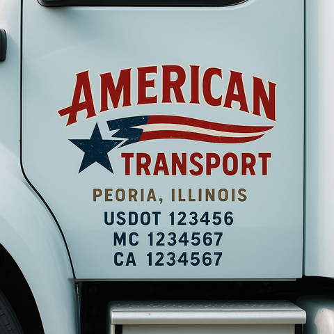 Truck Door Decal Lettering Sticker Signs | Add Your Info - Create Your Own Semi-Truck Door Signs