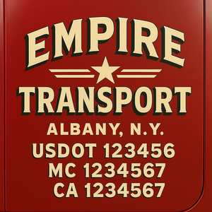 Truck Door Decal Lettering Sticker Signs | Add Your Info - Create Your Own Semi-Truck Door Signs