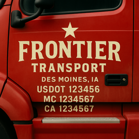 Truck Door Decal Lettering Sticker Signs | Add Your Info - Create Your Own Semi-Truck Door Signs