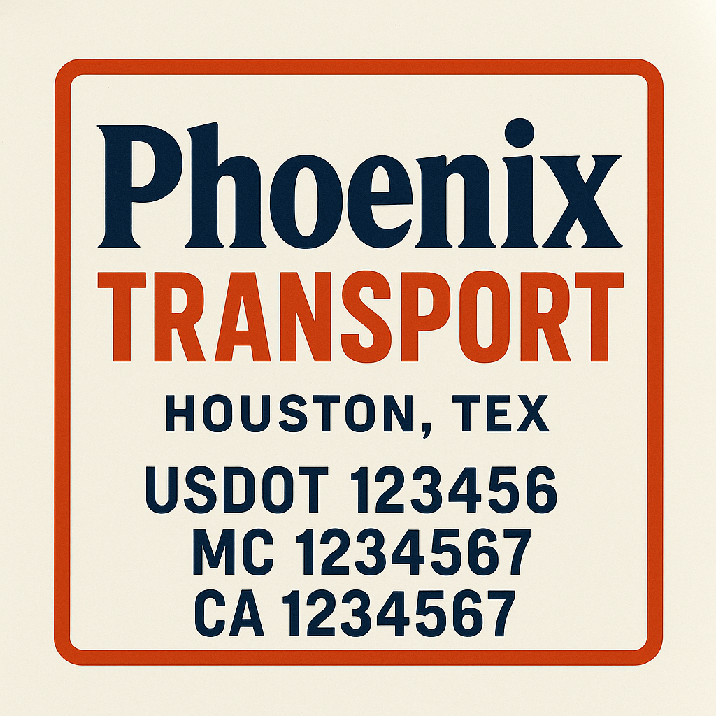 Truck Door Decal Lettering Sticker Signs | Add Your Info - Create Your Own Semi-Truck Door Signs