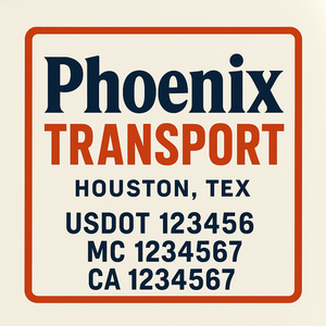 Truck Door Decal Lettering Sticker Signs | Add Your Info - Create Your Own Semi-Truck Door Signs