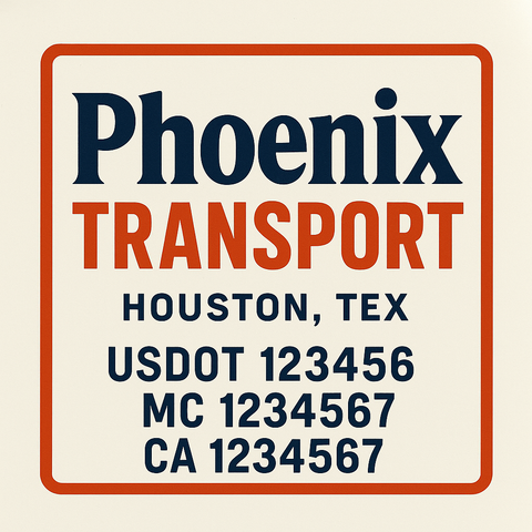 Truck Door Decal Lettering Sticker Signs | Add Your Info - Create Your Own Semi-Truck Door Signs