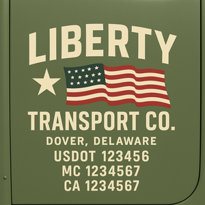 Truck Door Decal Lettering Sticker Signs | Add Your Info - Create Your Own Semi-Truck Door Signs