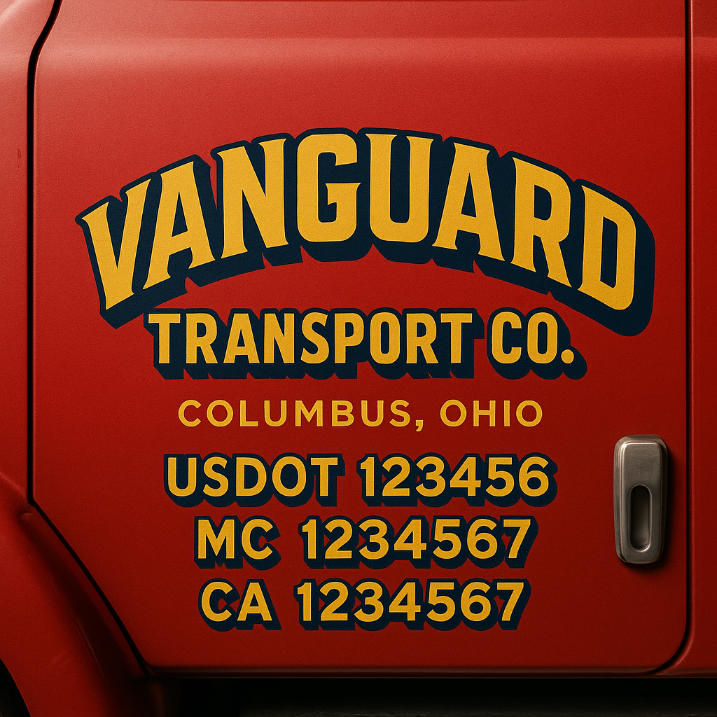 Truck Door Decal Lettering Sticker Signs | Add Your Info - Create Your Own Semi-Truck Door Signs