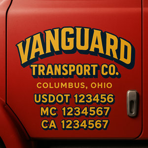 Truck Door Decal Lettering Sticker Signs | Add Your Info - Create Your Own Semi-Truck Door Signs