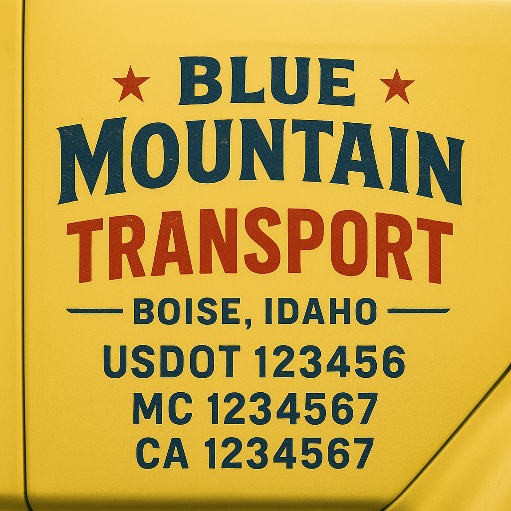 Truck Door Decal Lettering Sticker Signs | Add Your Info - Create Your Own Semi-Truck Door Signs