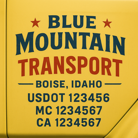 Truck Door Decal Lettering Sticker Signs | Add Your Info - Create Your Own Semi-Truck Door Signs
