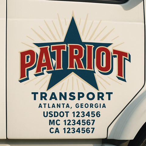 Truck Door Decal Lettering Sticker Signs | Add Your Info - Create Your Own Semi-Truck Door Signs