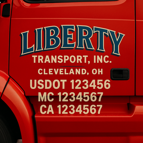 Truck Door Decal Lettering Sticker Signs | Add Your Info - Create Your Own Semi-Truck Door Signs