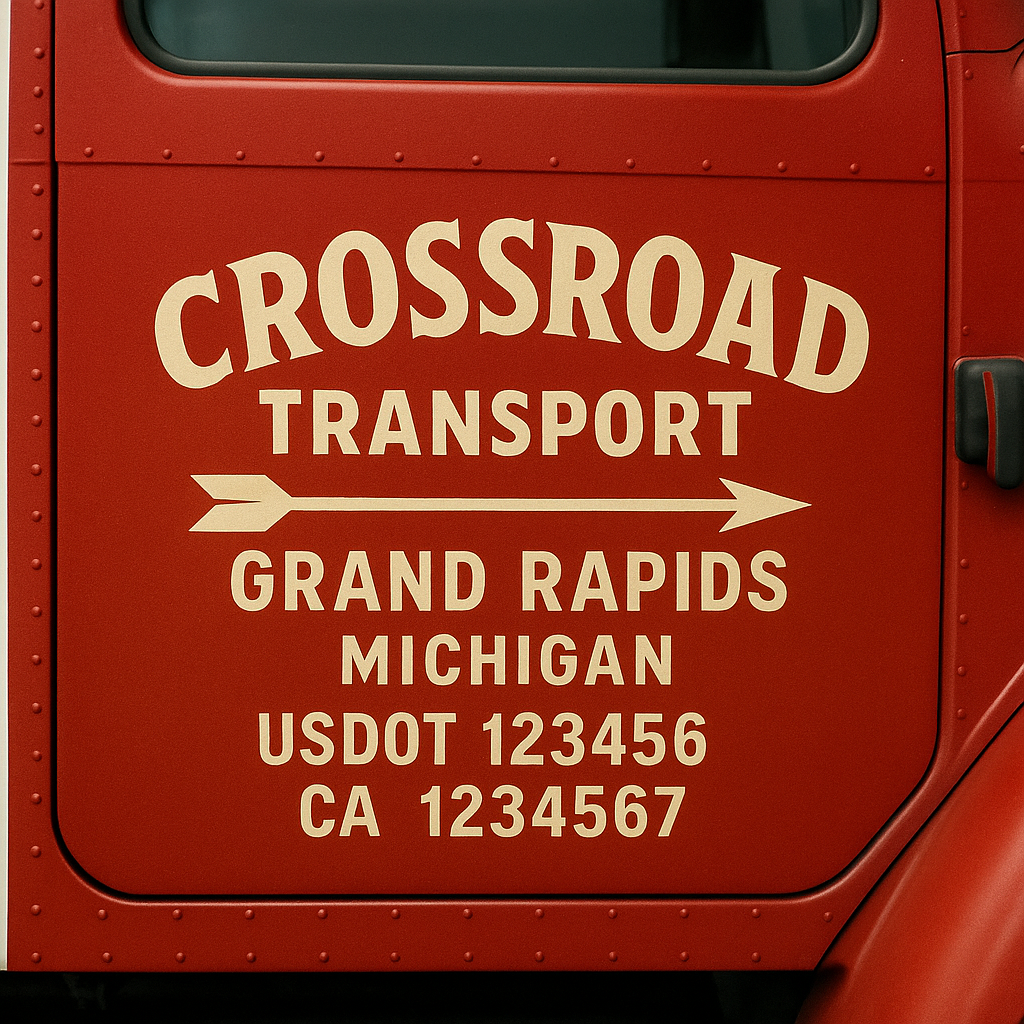 Truck Door Decal Lettering Sticker Signs | Add Your Info - Create Your Own Semi-Truck Door Signs